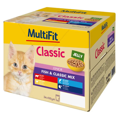 Junior Jelly, menuboks fisk & classic mix 24 x 100 g