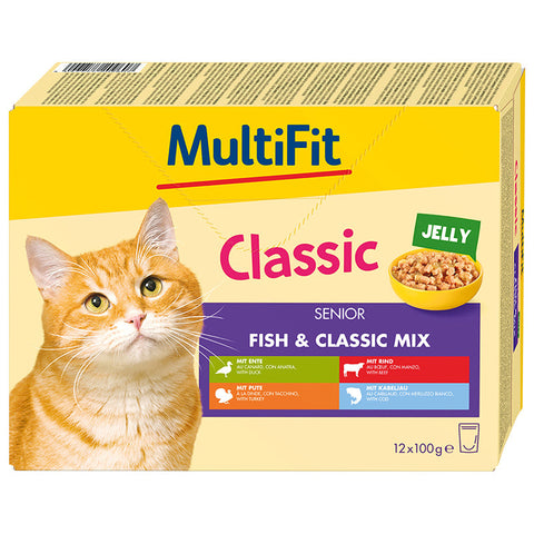 Senior Jelly, menuboks fisk & classic mix 12x100 g