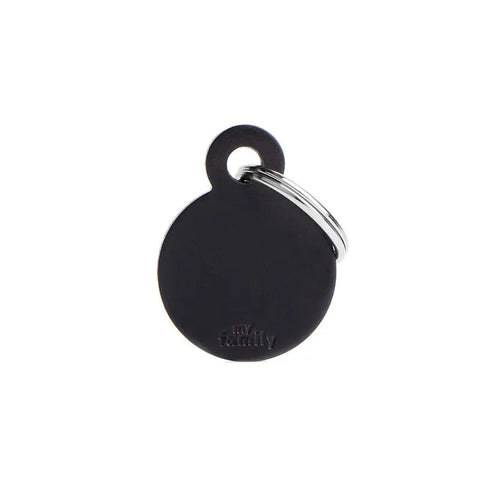 Navnetegn cirkel small 2,85x2,15 cm sort