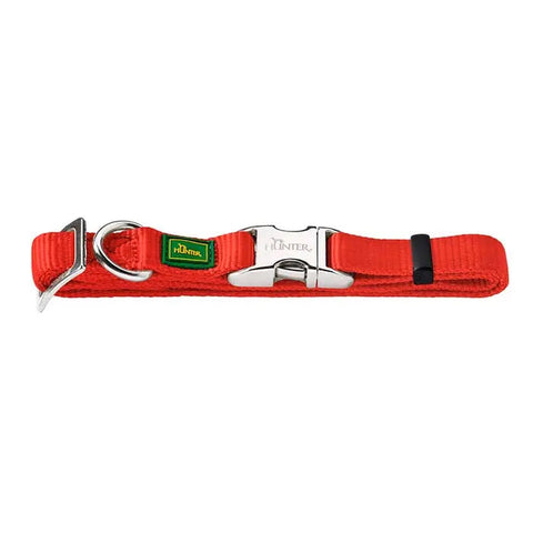 Nylonhalsbånd Alu-Strong Basic XL 46-65 cm rød