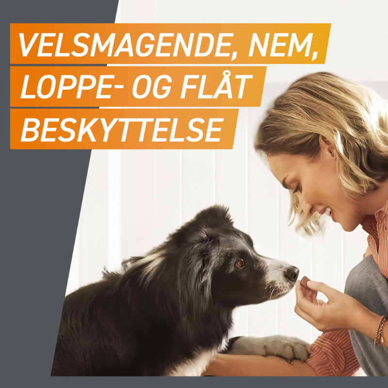 Flåt- & loppemiddel tyggetabletter hund 25-50 kg - 3 stk/pk